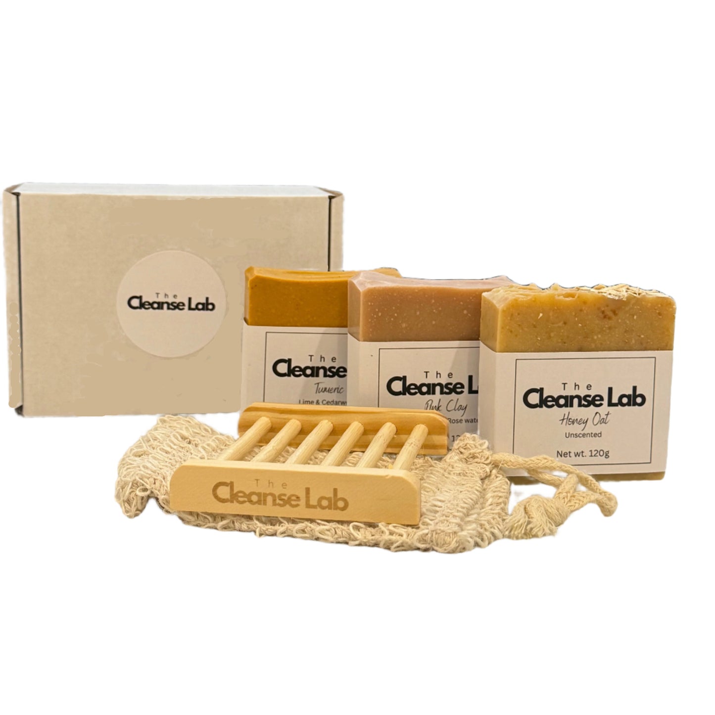 Gift box natural soap front view