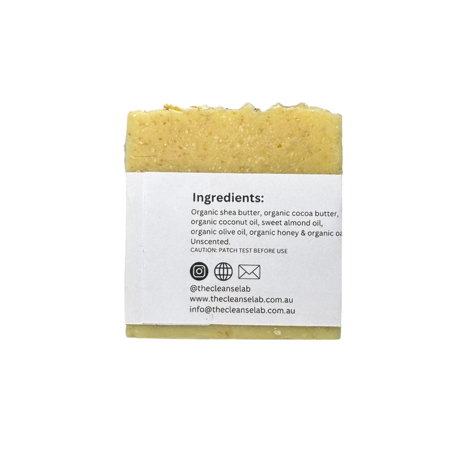 Honey oat natural soap back