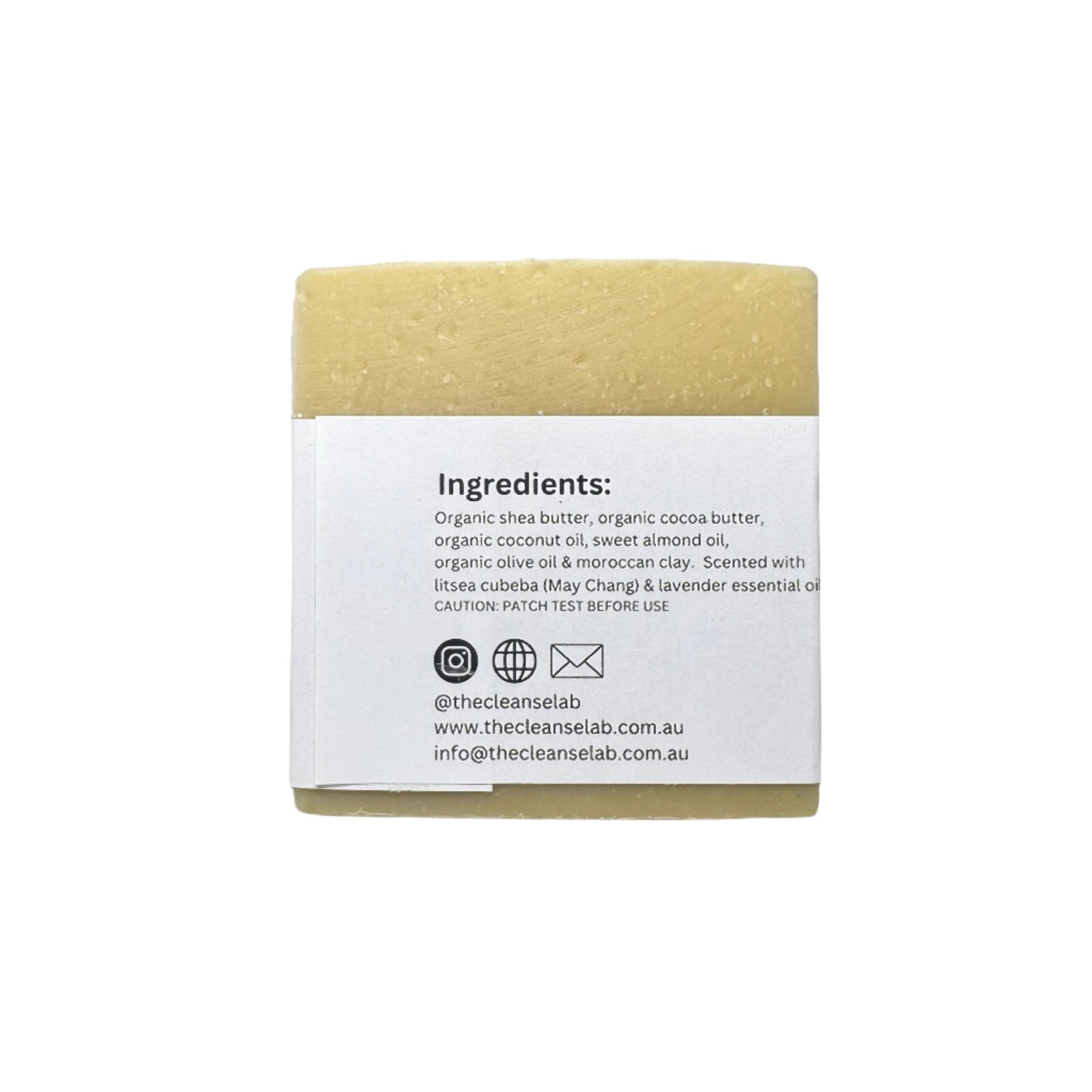 Rhassoul moroccan clay natural soap back