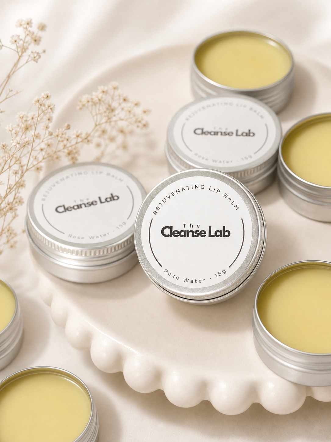 The Cleanse Lab lip balm jar