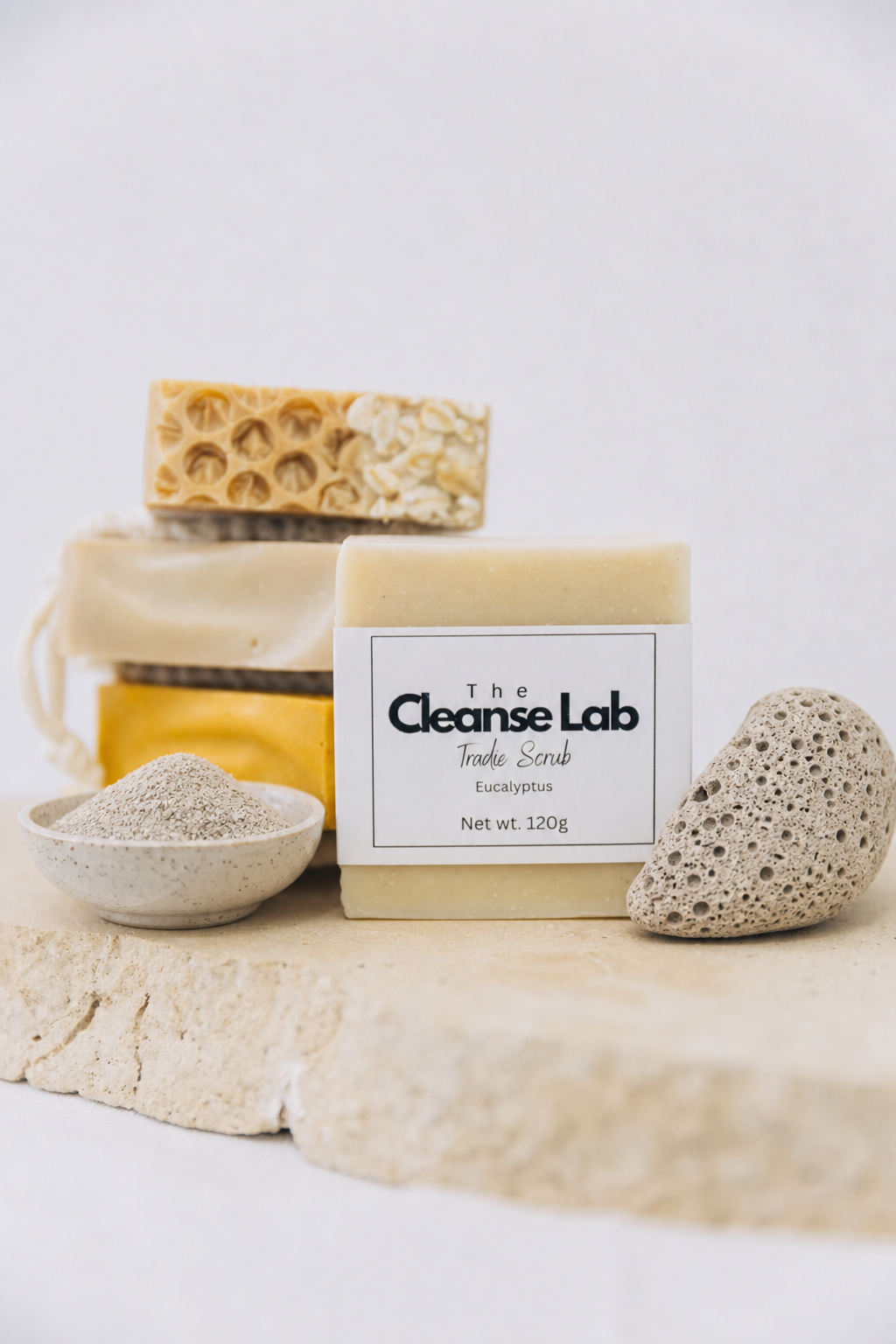 Pumice stone and fine ground pumice stone