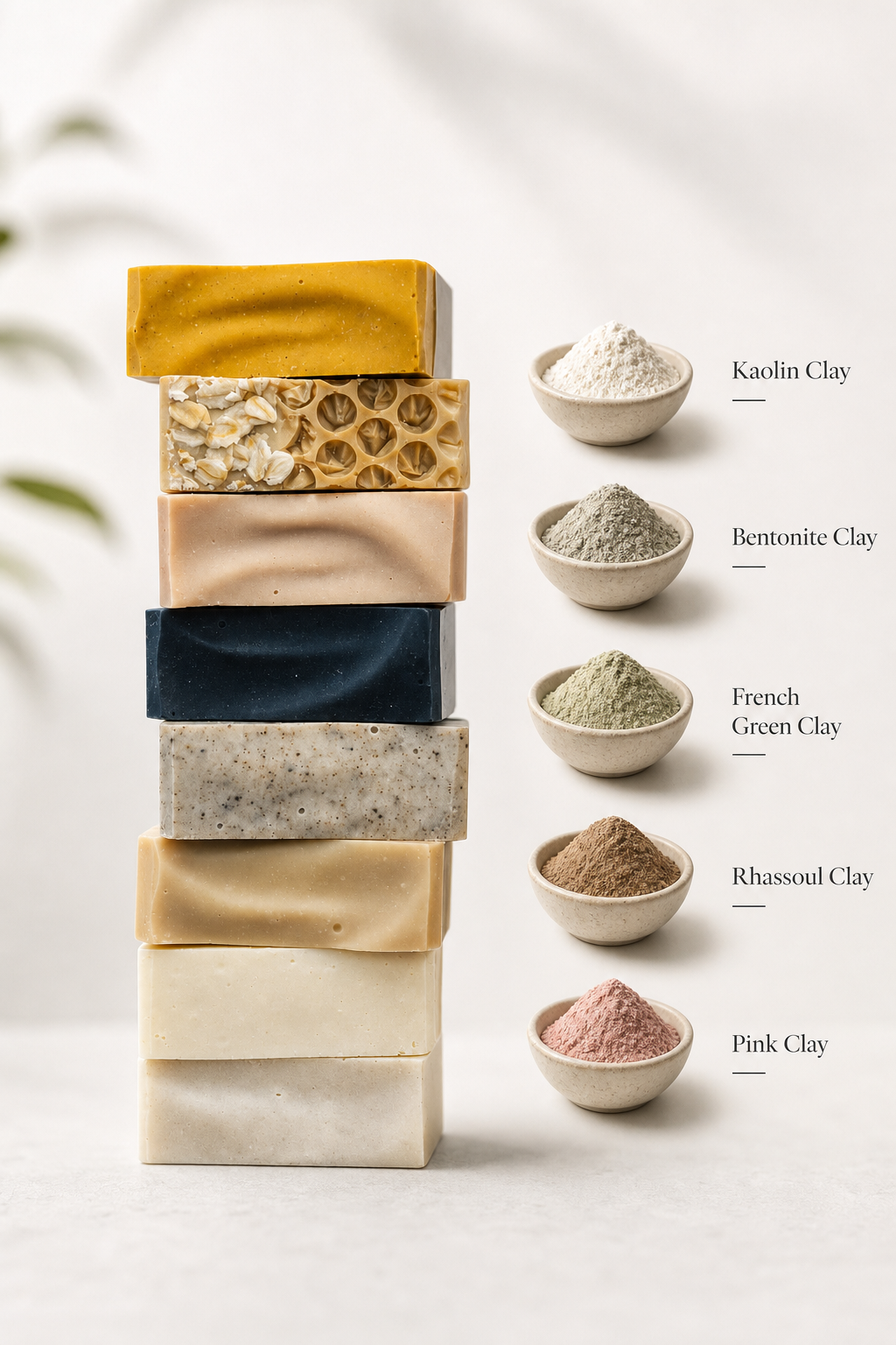 Natural coloured clays
