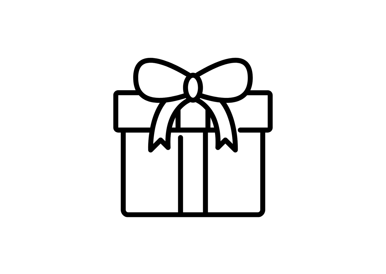 Gift box with ribbon